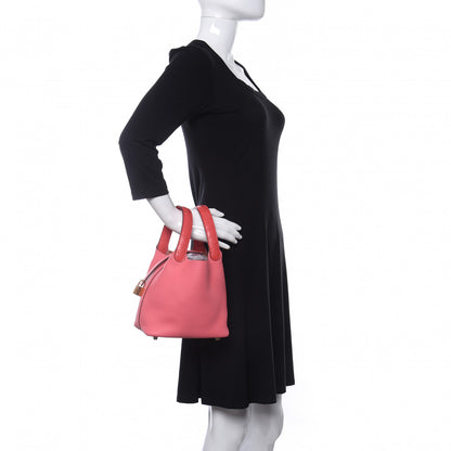 Hermes Taurillon Clemence Matte Alligator Picotin Lock Touch 18 PM Rose Azalee 2 of 11