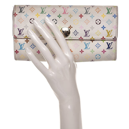 Louis Vuitton Monogram Multicolor Sarah Wallet White 2 of 12