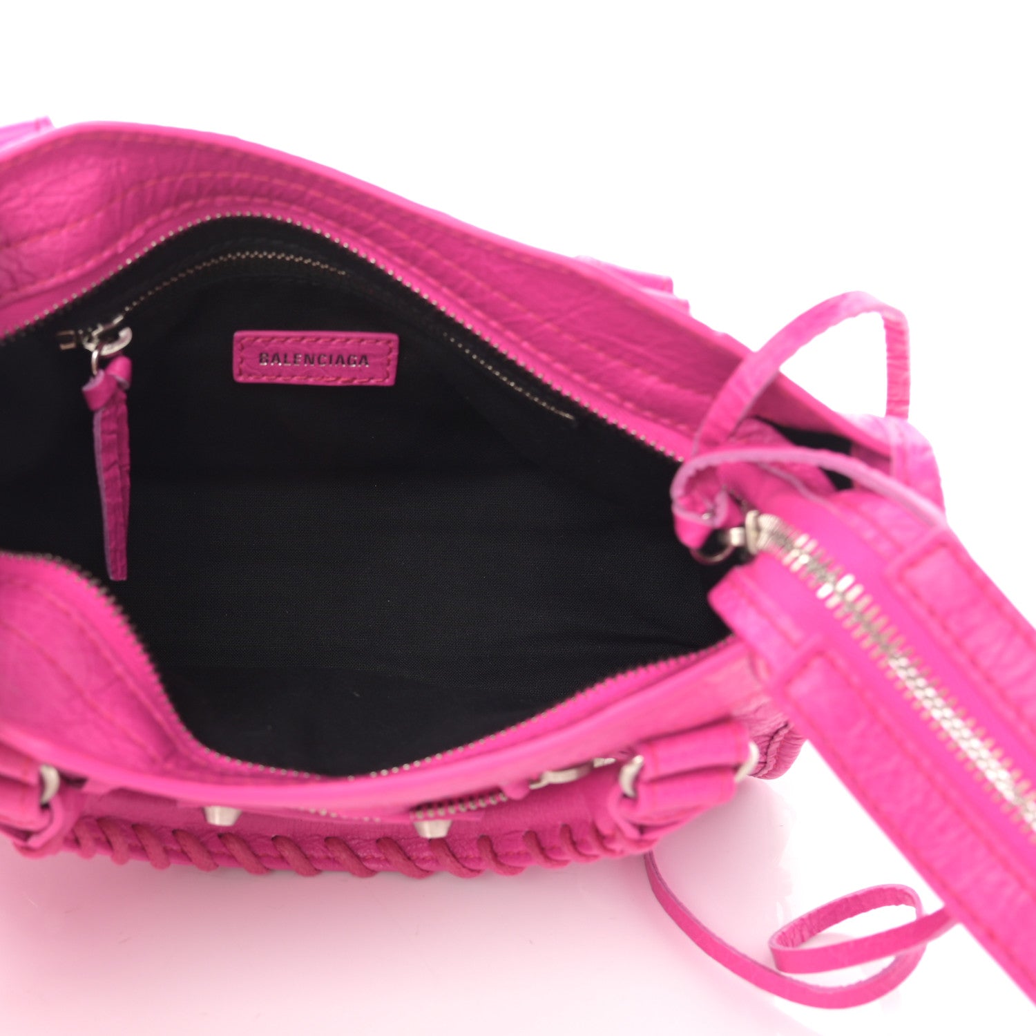 Balenciaga Agneau Classic Silver Hardware Mini City Fuchsia 5 of 11