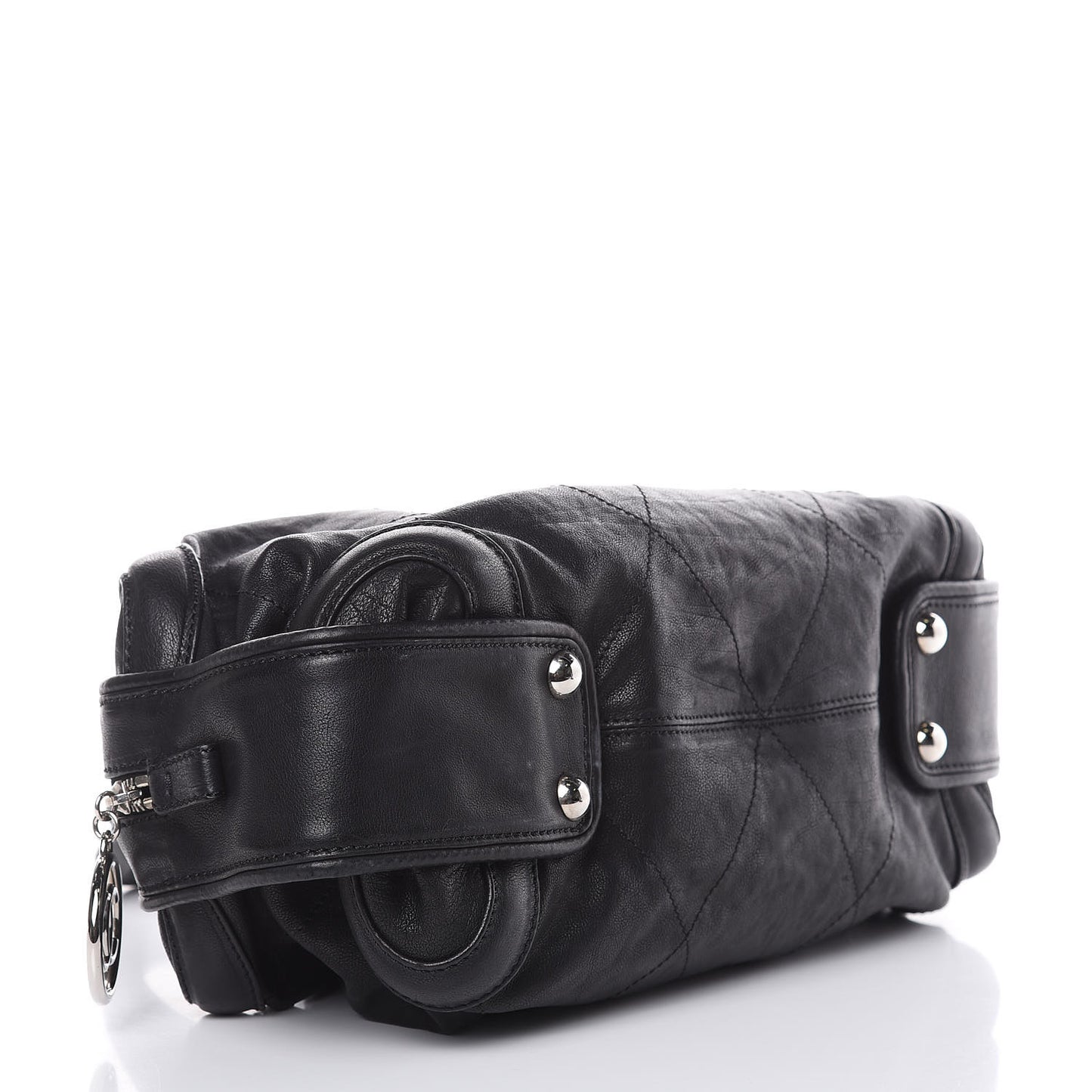 Calfskin Stitched Bowler Black