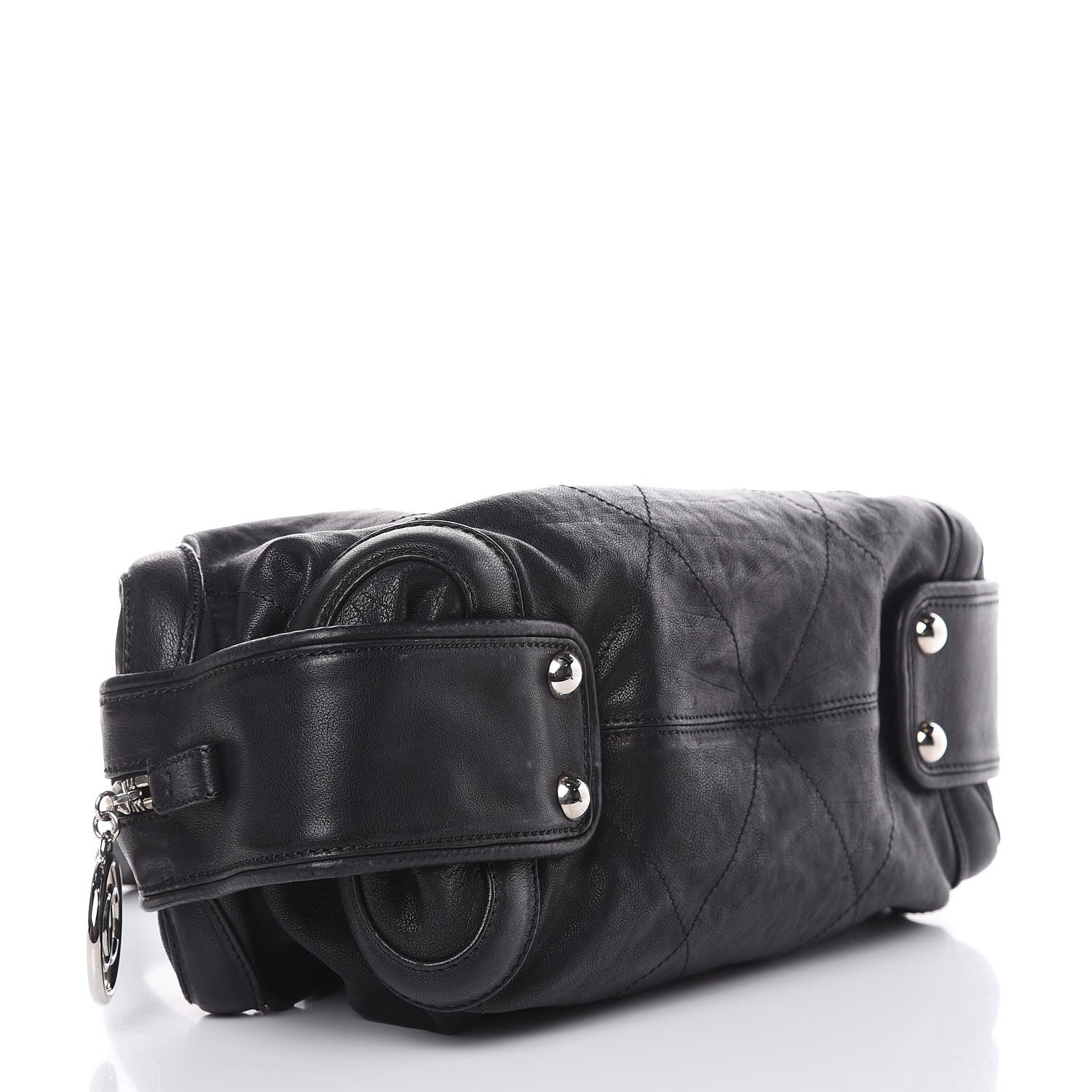 Chanel Calfskin Stitched Bowler Black 4 of 10