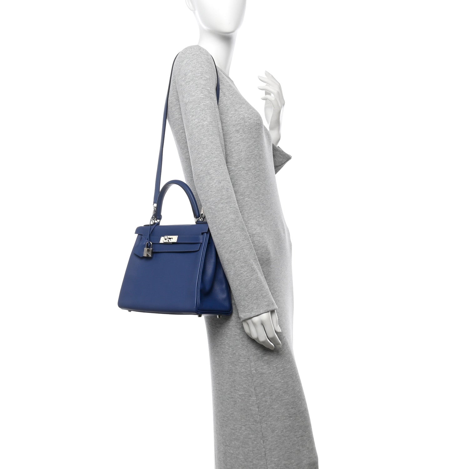 Hermes Evercolor Verso Kelly Retourne 28 Bleu Brighton Capucine 2 of 17