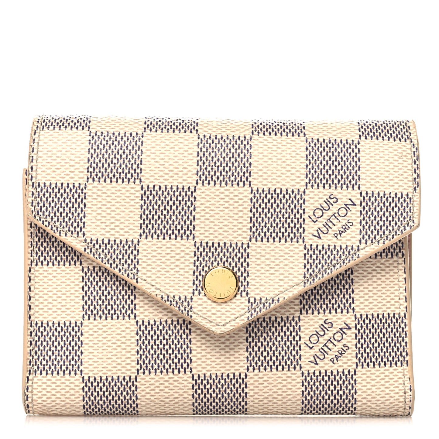 Damier Azur Victorine Wallet Rose Ballerine