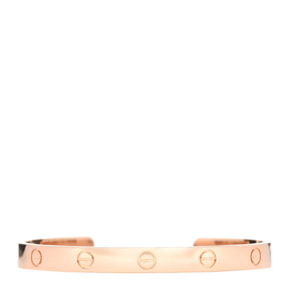 Cartier 18K Pink Gold LOVE Cuff Bracelet 18 1 of 3