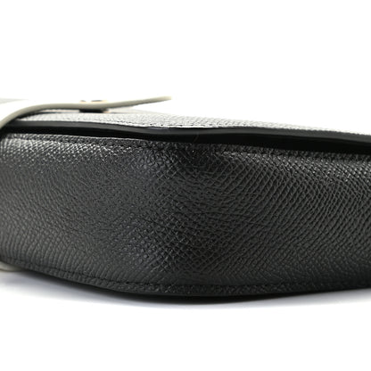 Celine Grained Calfskin Strap Clutch Black 8 of 10