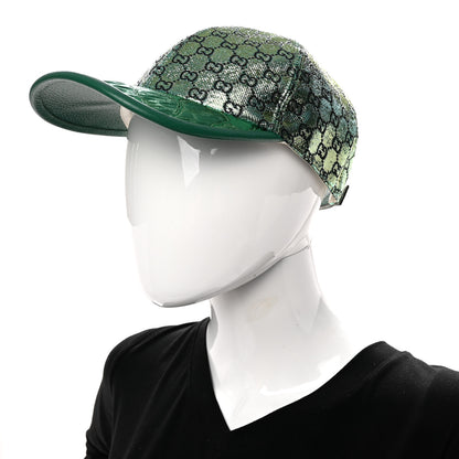 Gucci Silk Blend Jacquard Monogram Santa Barbara Baseball Hat XL Green Black Radiant 2 of 12
