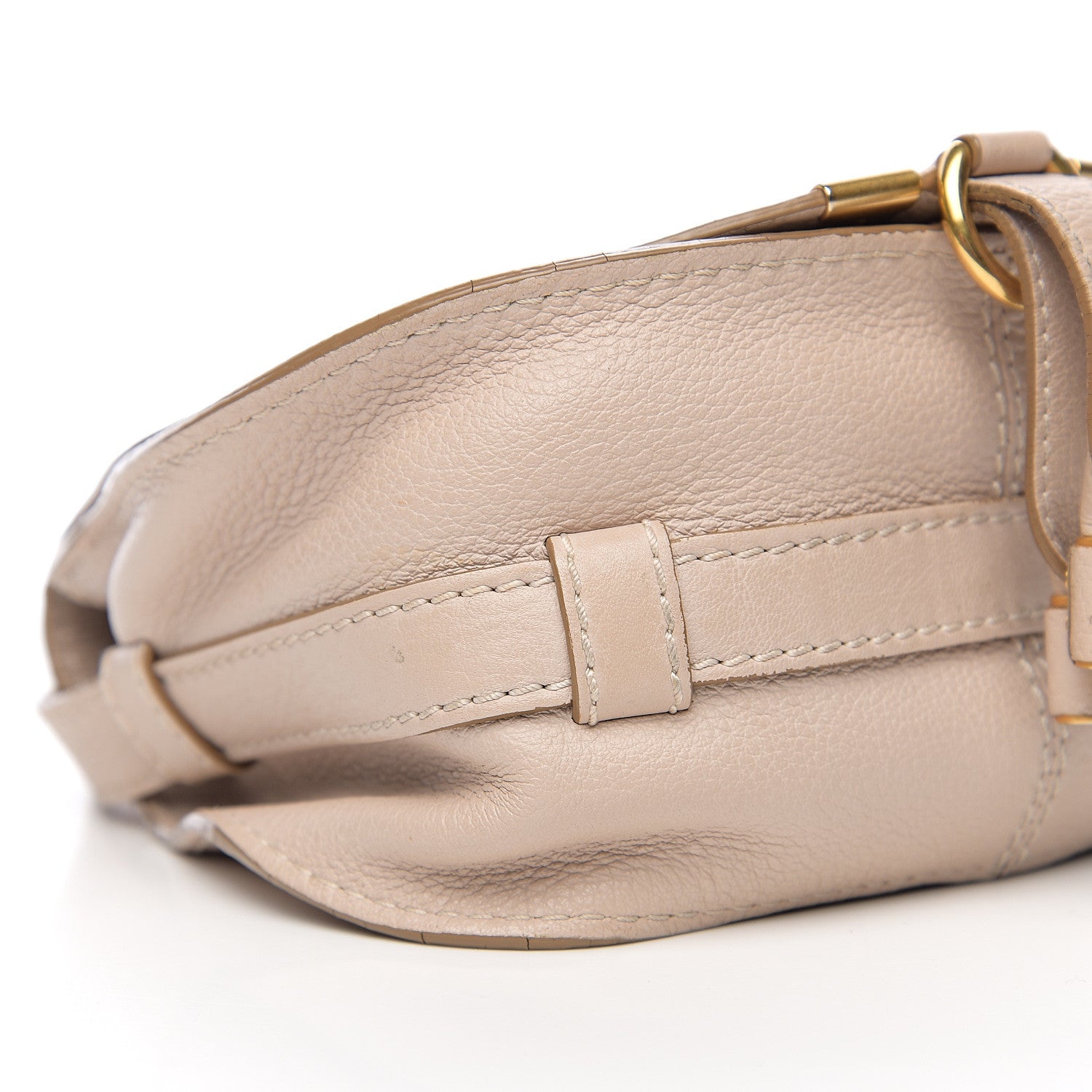 Chloe Calfskin Mini Marcie Round Crossbody Bag Abstract White 6 of 9