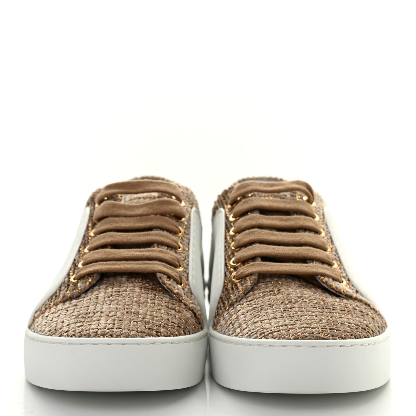 Fantasy Tweed Sneakers 35 Beige Gold