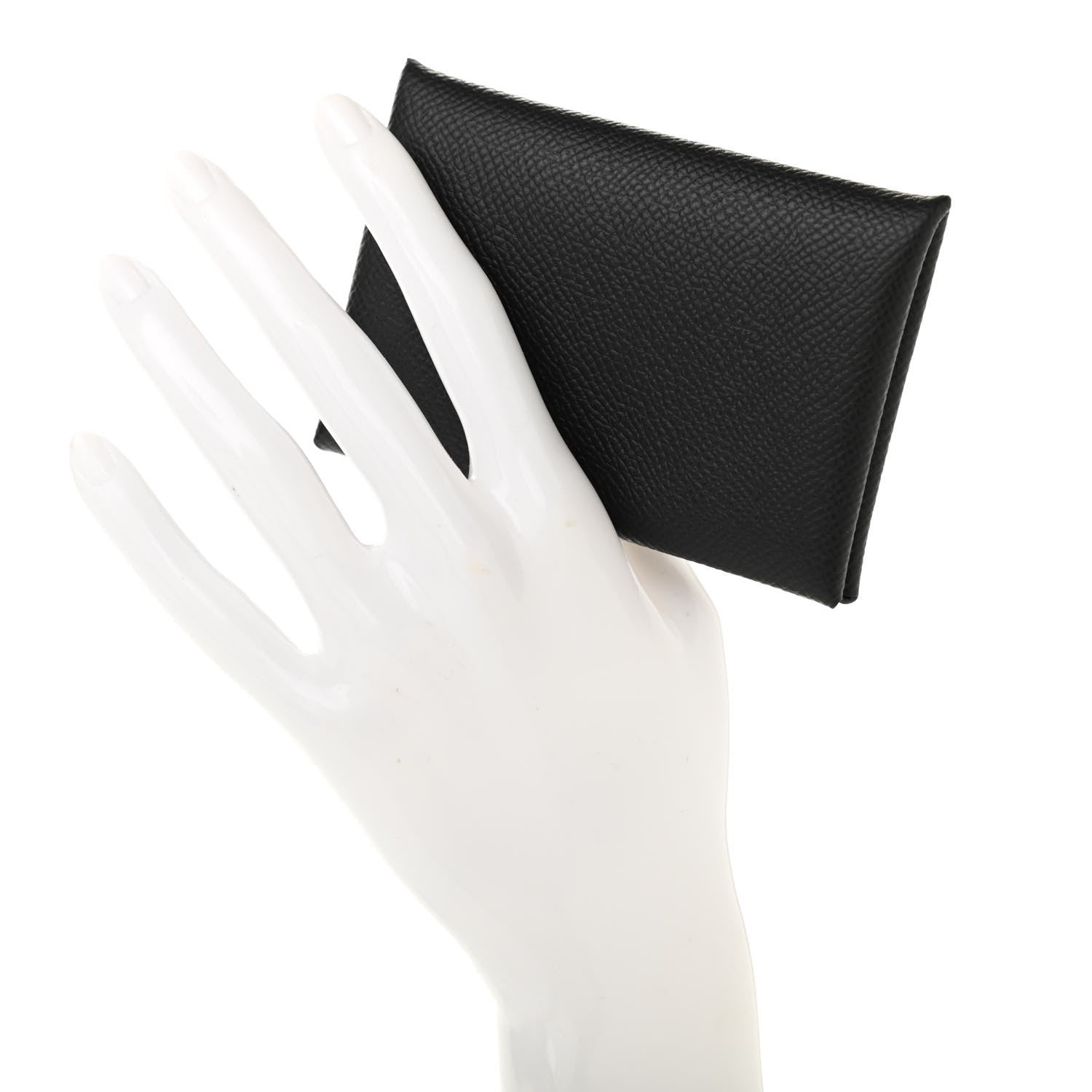 Hermes Epsom Calvi Card Case Black 2 of 7