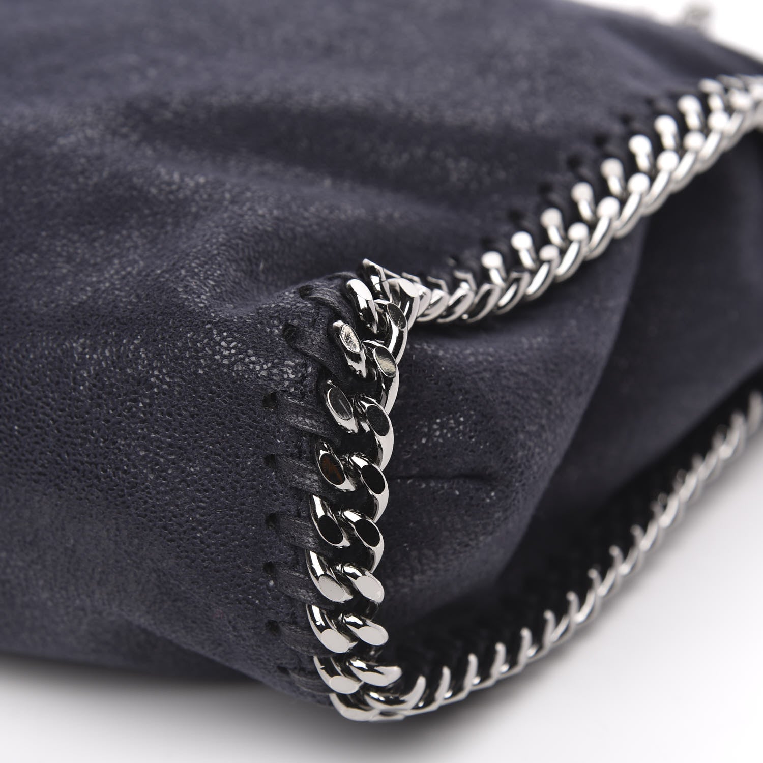 Stella McCartney Shaggy Deer Falabella Fold Over Tote Navy 9 of 9