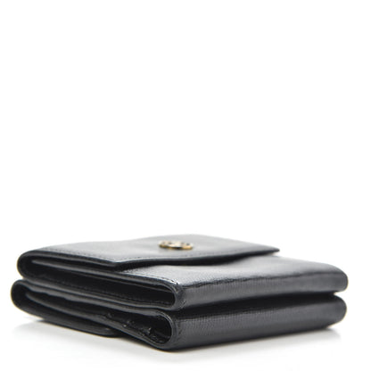 Chanel Grained Calfskin CC Button Flap Wallet Black 4 of 10