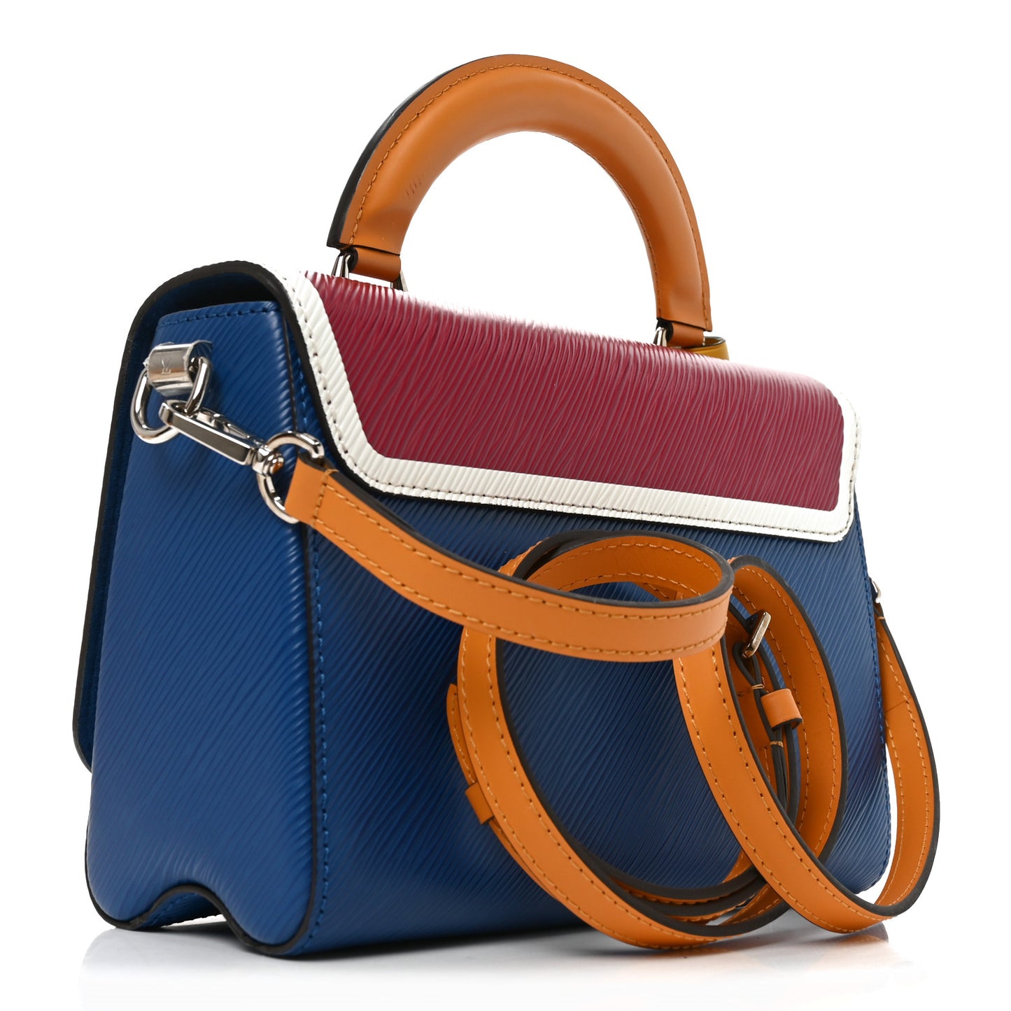 Epi Peace Twist Shoulder Bag MM Navy