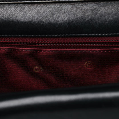 Chanel Lambskin Quilted Medium Round Double Flap Black 7 of 8