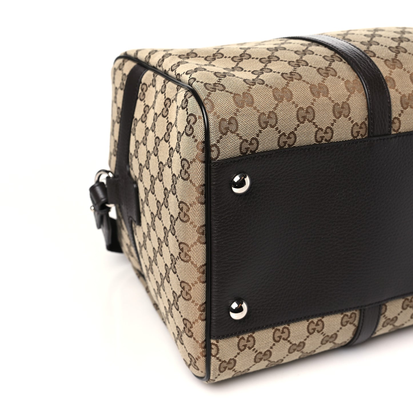 Monogram Dollar Calfskin Boston Duffle Bag Beige Ebony Testa di Moro Marrone Scuro