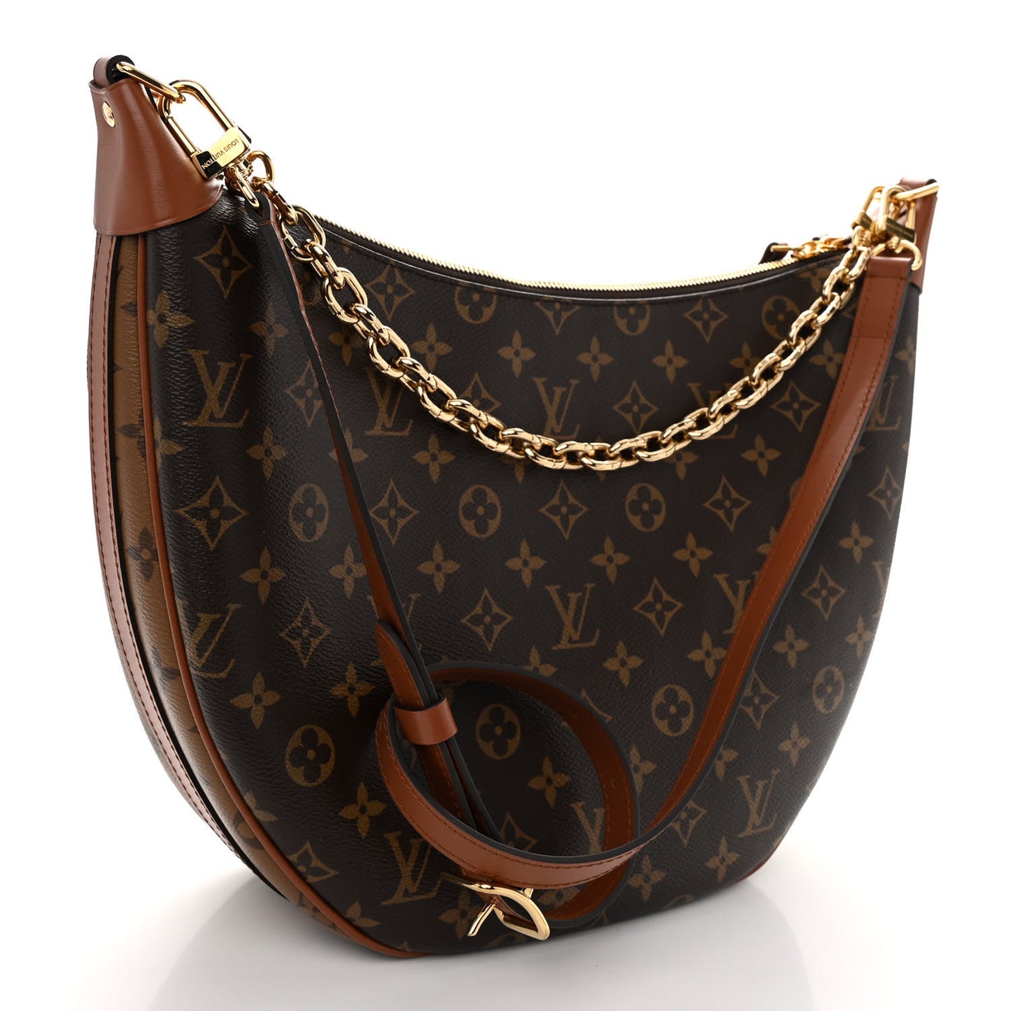 Reverse Monogram Loop Hobo