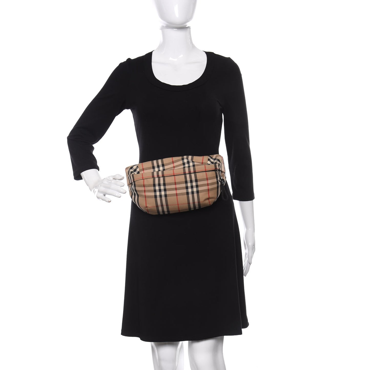Bonded Cotton Medium Vintage Check Bum Bag Archive Beige