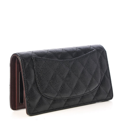 Chanel Caviar Quilted Yen Wallet Black 3 of 8