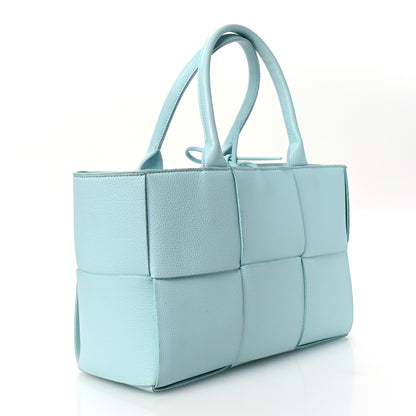 Bottega Veneta Grained Calfskin Maxi Intrecciato Small Arco Tote Pale Blue 4 of 10