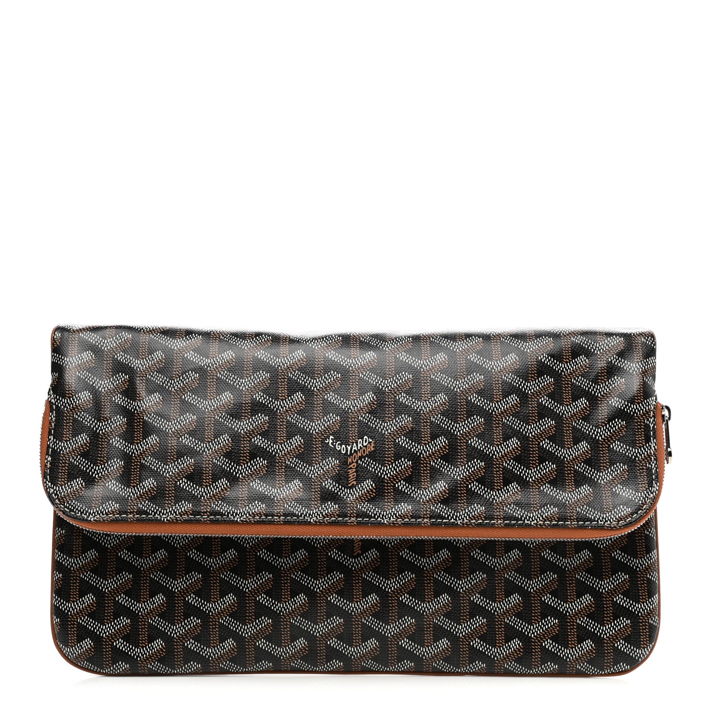 Goyardine Sainte Marie Soft Clutch Black Gold