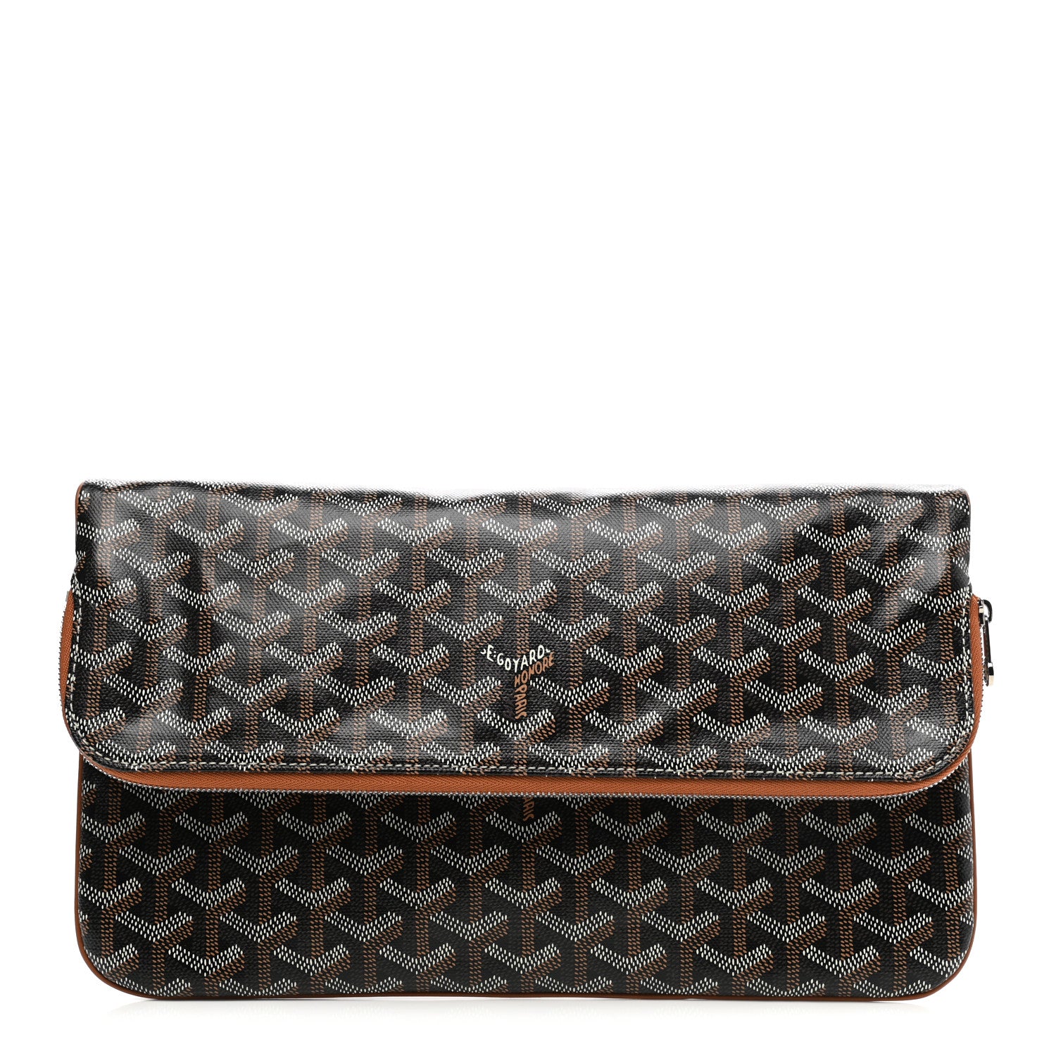 Goyard Goyardine Sainte Marie Soft Clutch Black Gold 1 of 7