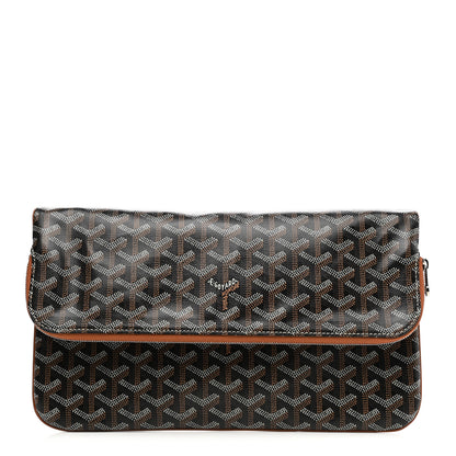 Goyard Goyardine Sainte Marie Soft Clutch Black Gold 1 of 7