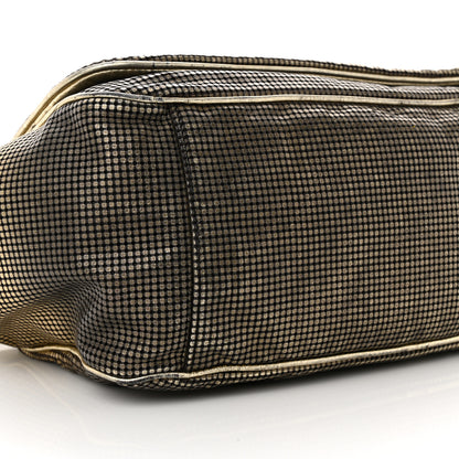 Chanel Metallic Lambskin Perforated Hollywood Accordion Flap Bag Gold 9 of 23
