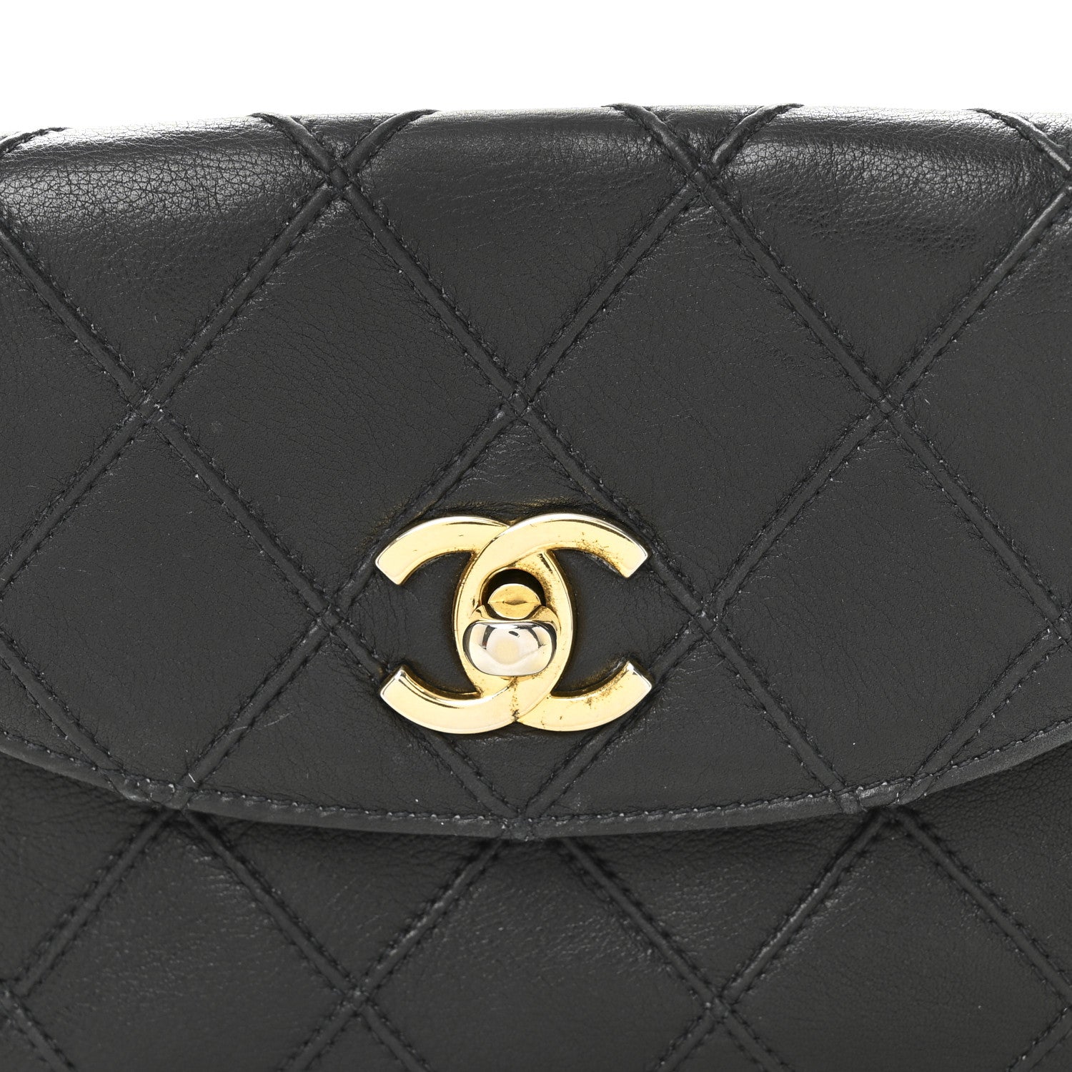 Chanel Lambskin Diamond Stitched Flap Waist Belt Bag 65 26 Black 9 of 11