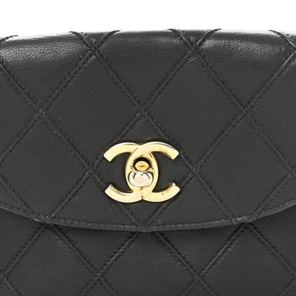Chanel Lambskin Diamond Stitched Flap Waist Belt Bag 65 26 Black 9 of 11