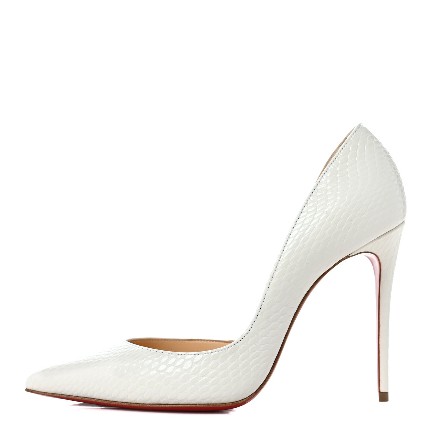 Snakeskin Embossed Iriza 100 Pumps 37.5 White
