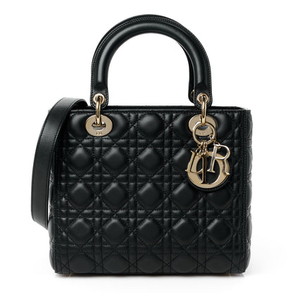 Christian Dior Lambskin Cannage Medium Lady Dior Black 1 of 10