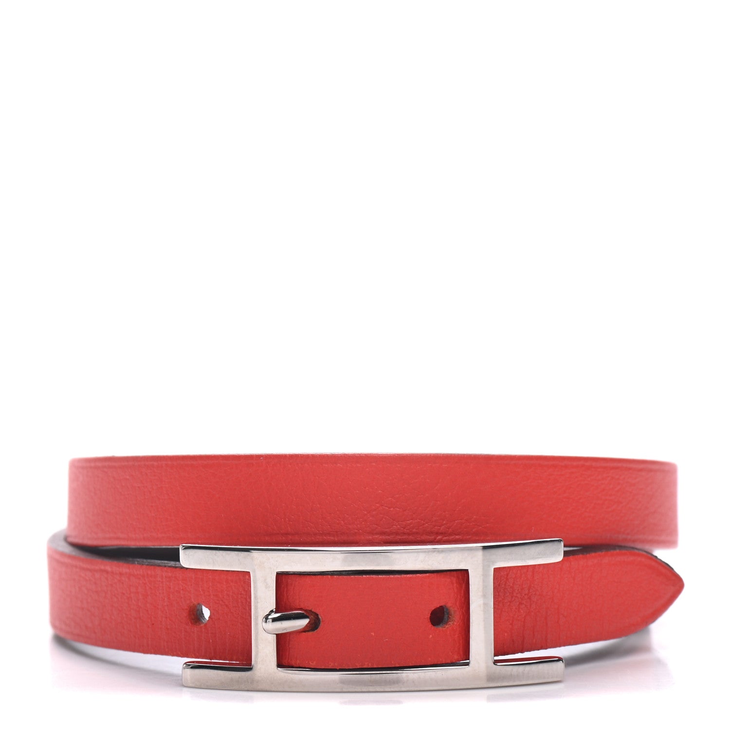 Hermes Swift Behapi Double Tour Reversible Bracelet S Capucine Chocolate 1 of 7