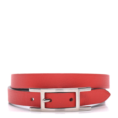 Hermes Swift Behapi Double Tour Reversible Bracelet S Capucine Chocolate 1 of 7