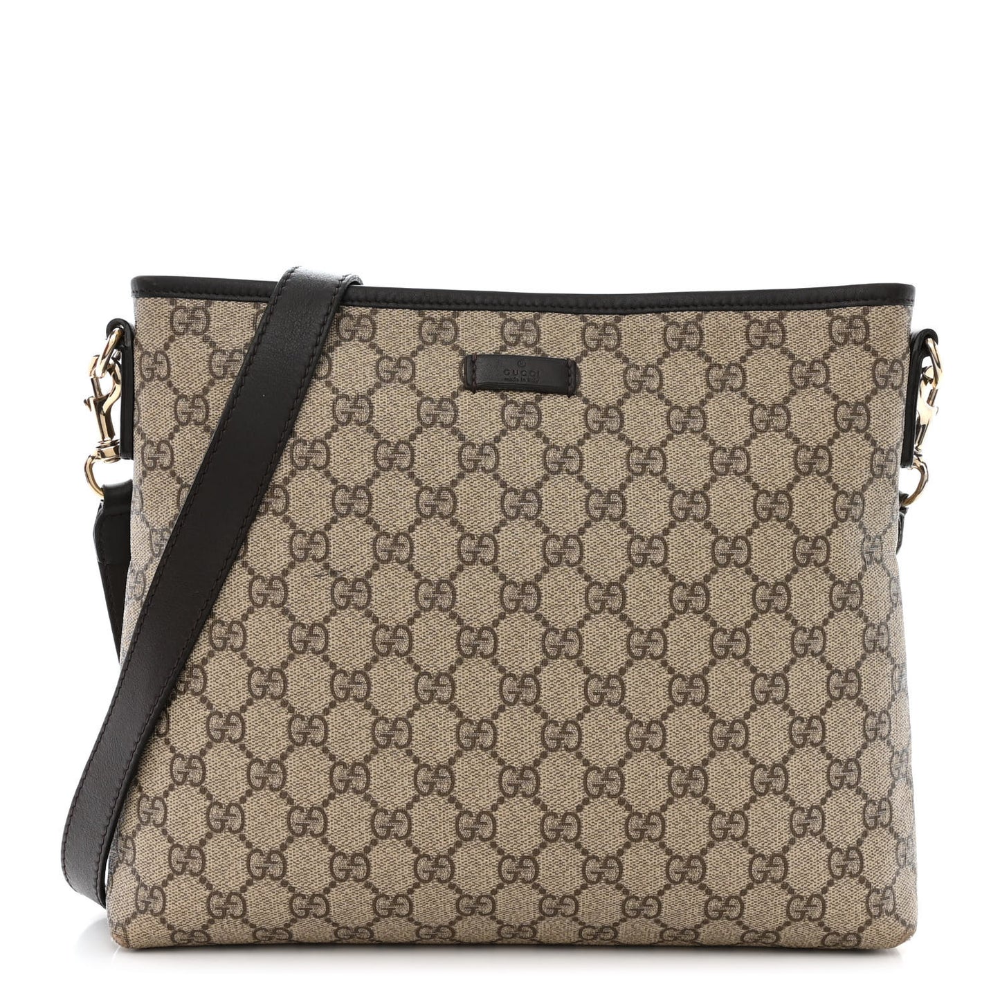 GG Plus Monogram Medium Flat Messenger Bag Dark Brown