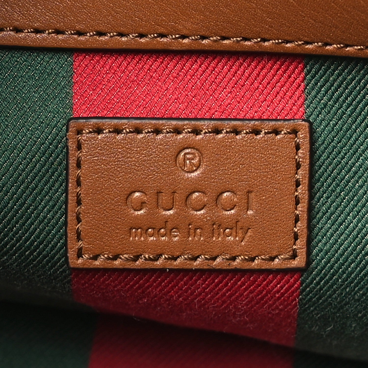 Gucci GG Supreme Monogram Emblem Small Tote Bag Beige Dark Brown 6 of 10