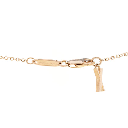 Tiffany 18K Rose Gold Interlocking Atlas Open Pendant Necklace 4 of 5