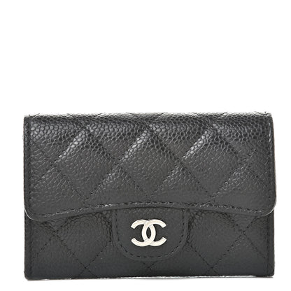 Chanel Caviar Quilted Flap Card Holder Black 1 of 9