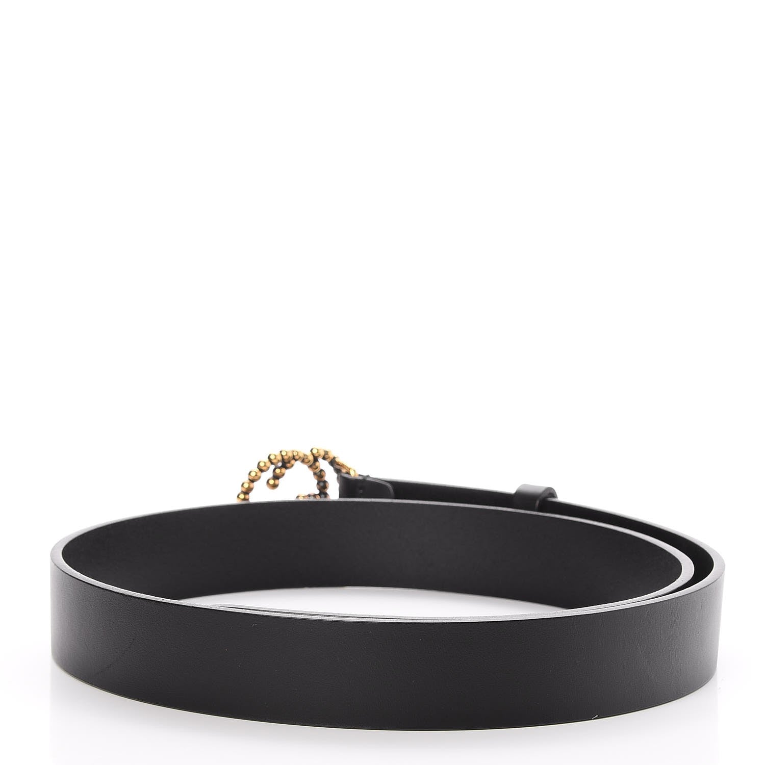 Gucci Margaux Calfskin Studded Interlocking G 30mm Belt 85 34 Black 3 of 7