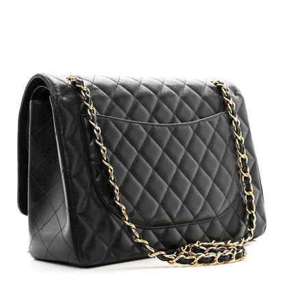 Chanel Caviar Quilted Maxi Double Flap Black 3 of 12
