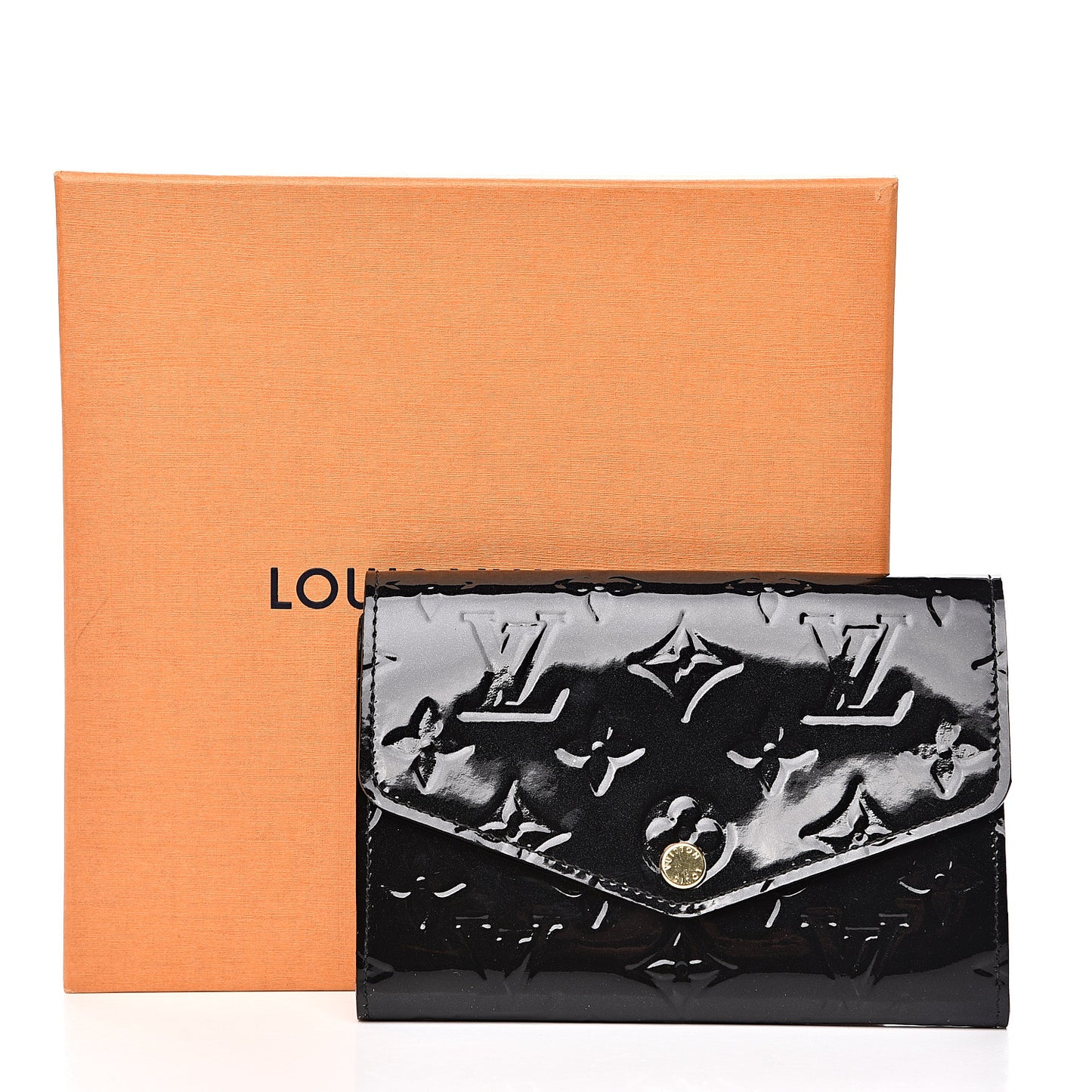 Vernis Sarah Compact Wallet Black Magnetique