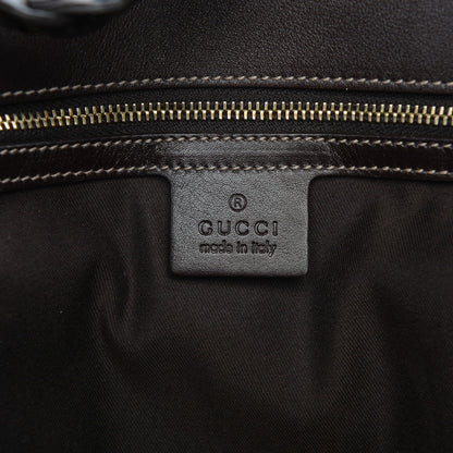 Gucci Monogram Peggy Braided Tote Dark Brown 6 of 7