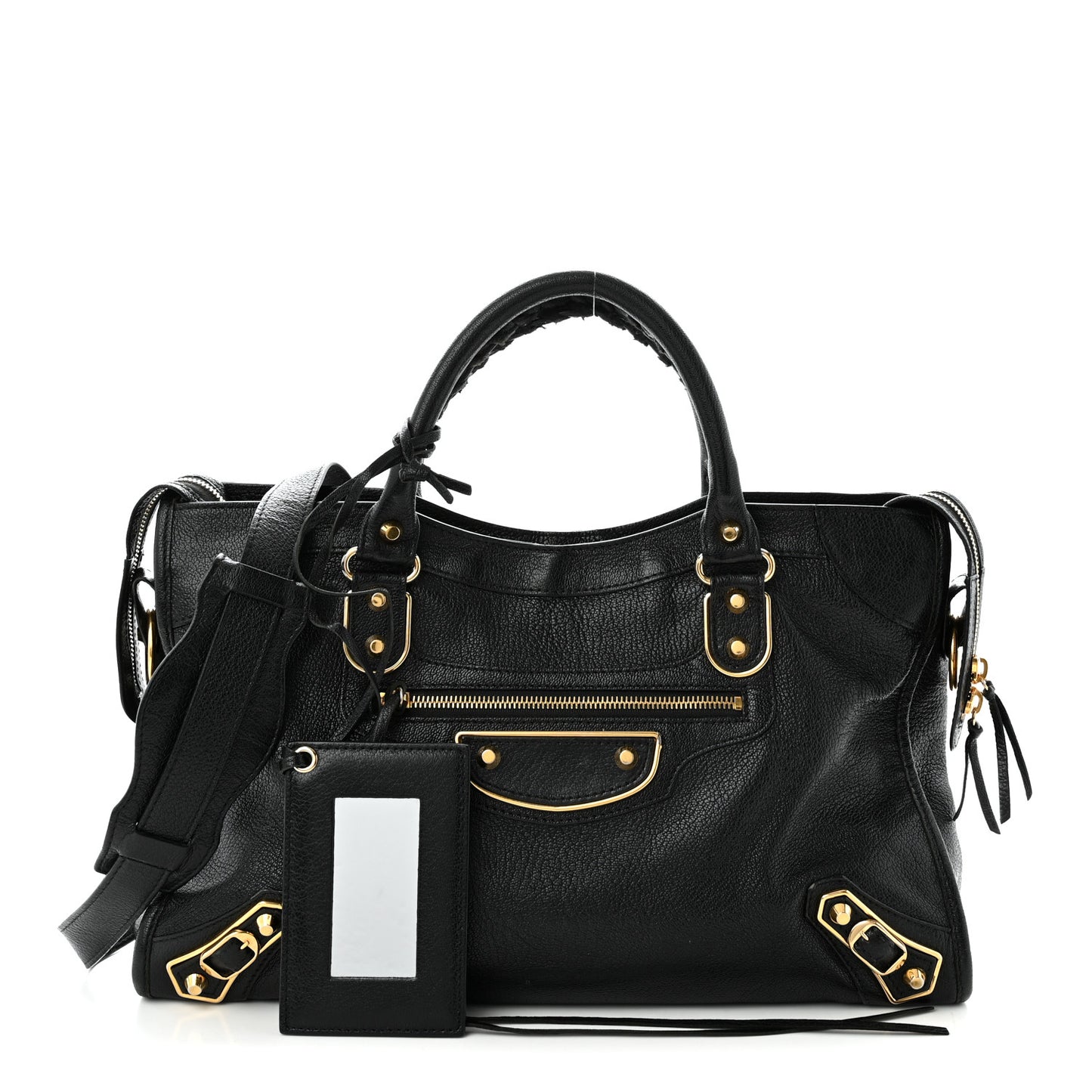Chevre Gold Metallic Edge Hardware City Black