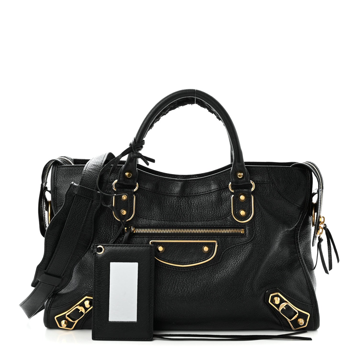 Balenciaga Chevre Gold Metallic Edge Hardware City Black 3 of 11