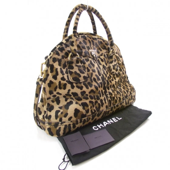 Calf Hair Leopard Print Bauletto