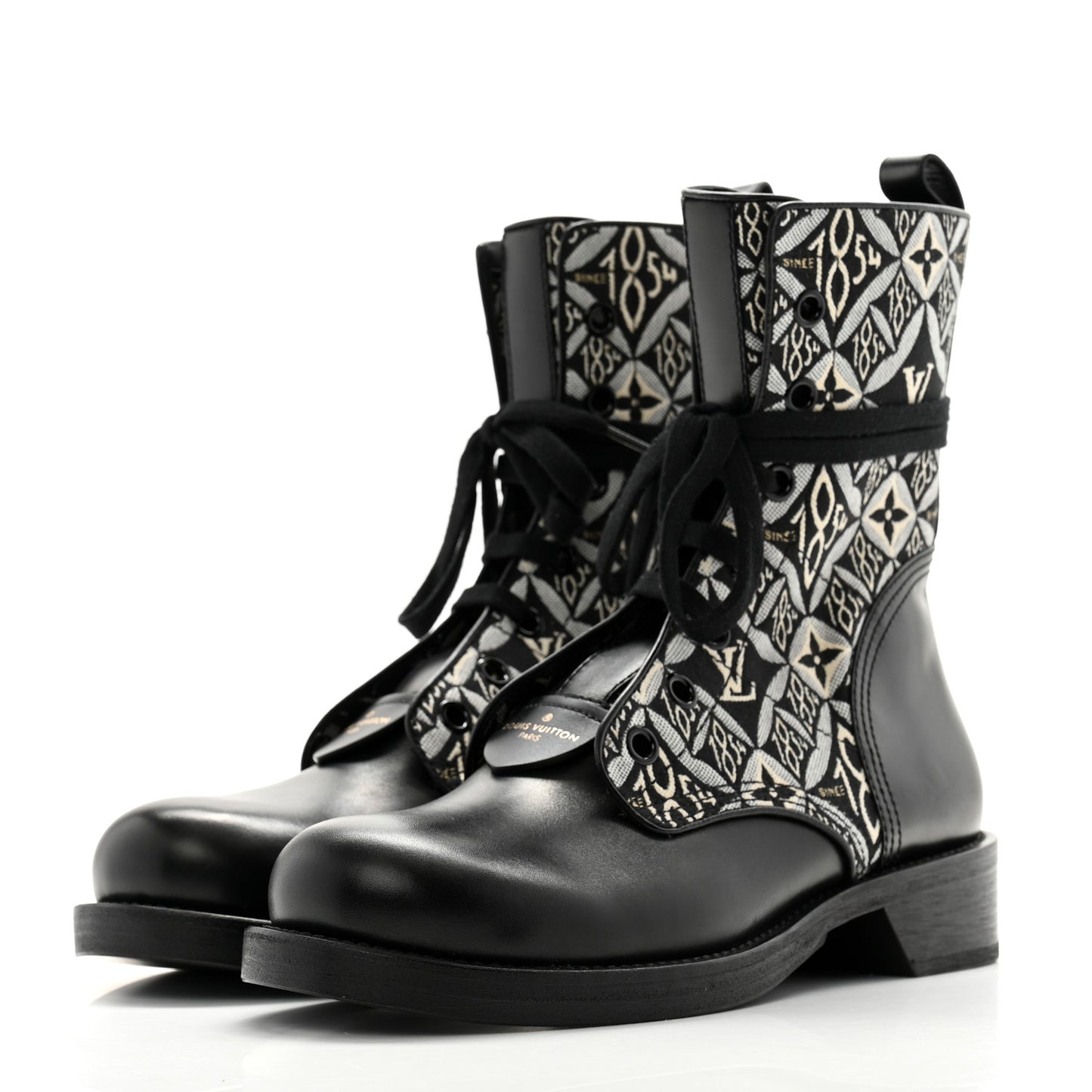 Jacquard Calfskin Since 1854 Metropolis Flat Ranger Boot 41 Gray