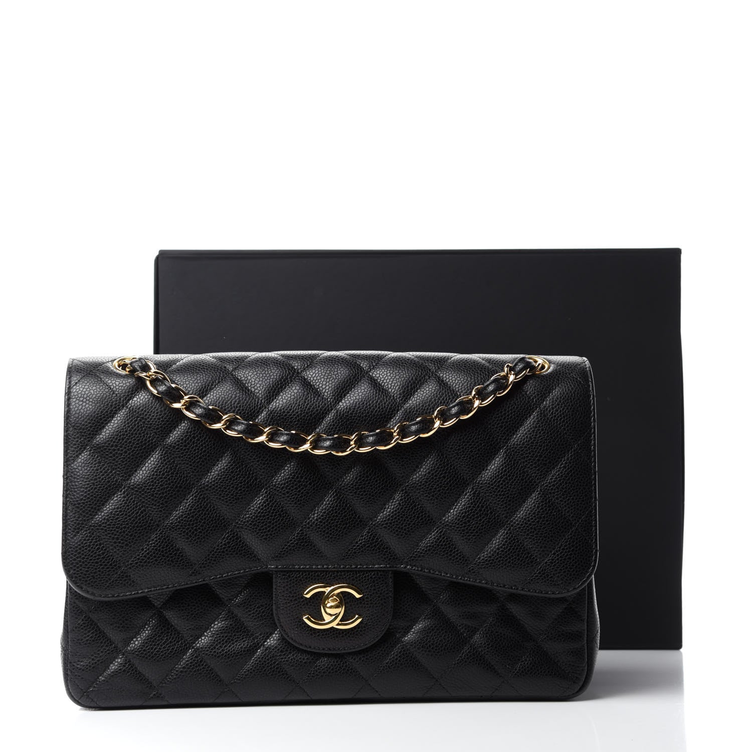 Chanel Caviar Quilted Jumbo Double Flap Black 13 of 13