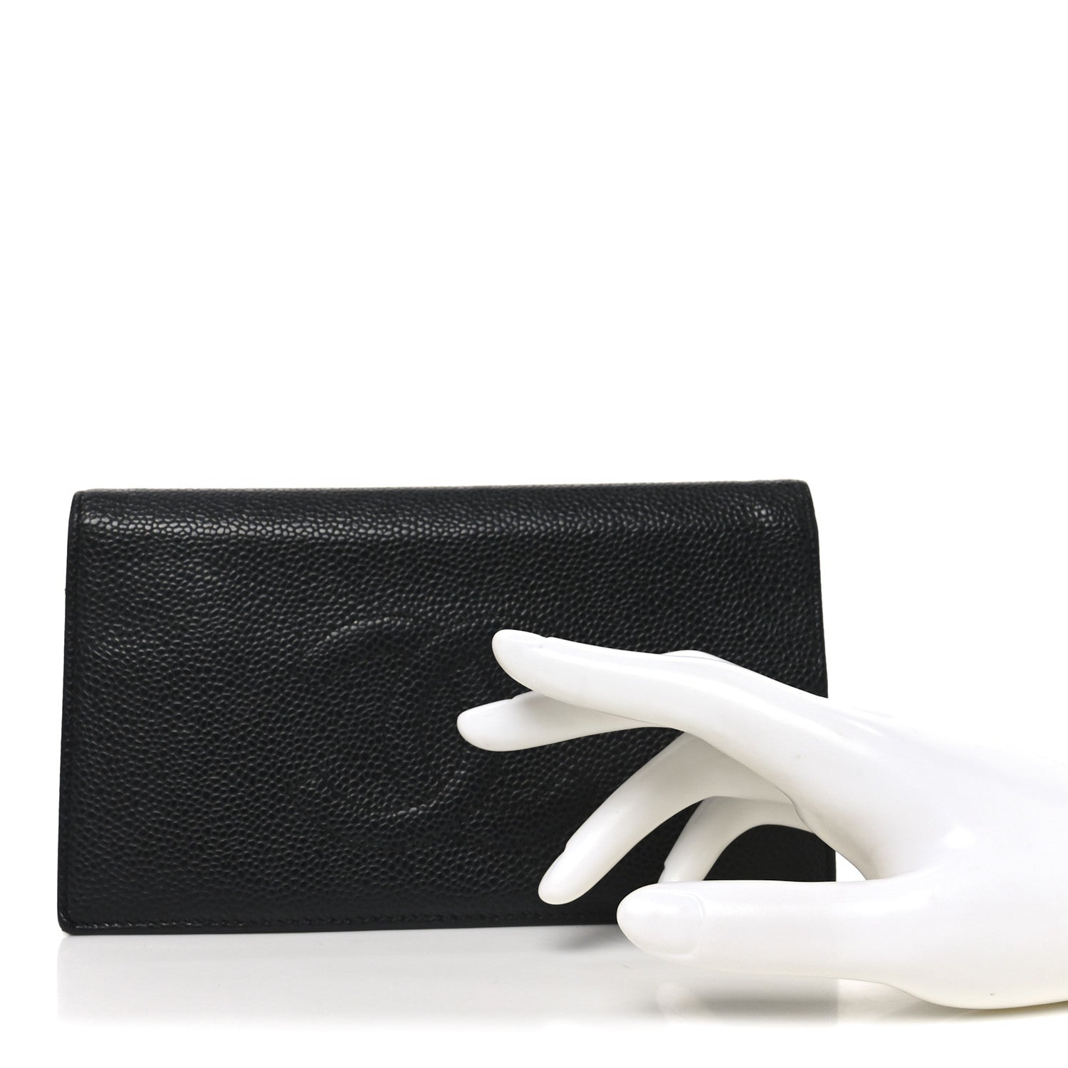 Chanel Caviar Timeless CC Yen Wallet Black 4 of 14
