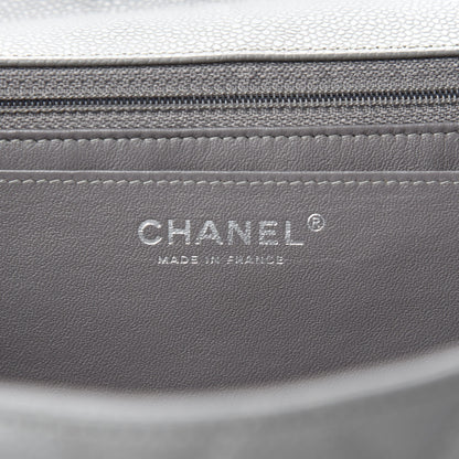 Chanel Caviar Quilted Maxi Single Flap Grey 9 of 11