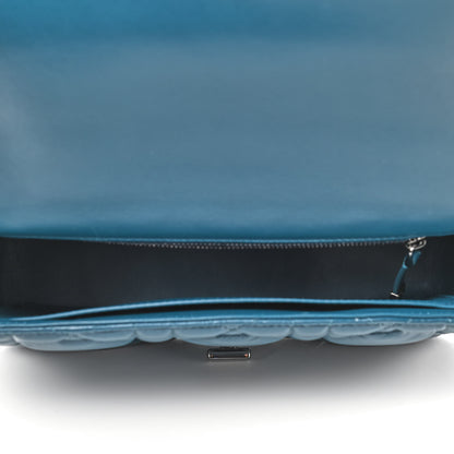 Christian Dior CHRISTIAN Calfskin Macrocannage Medium Caro Bag Steel Blue 5 of 9