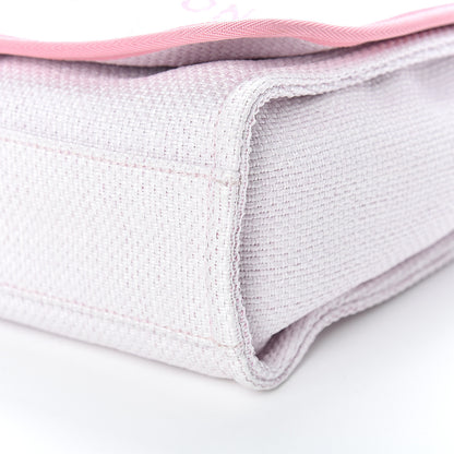 Chanel Woven Straw Raffia Small Deauville Messenger Pink 9 of 11