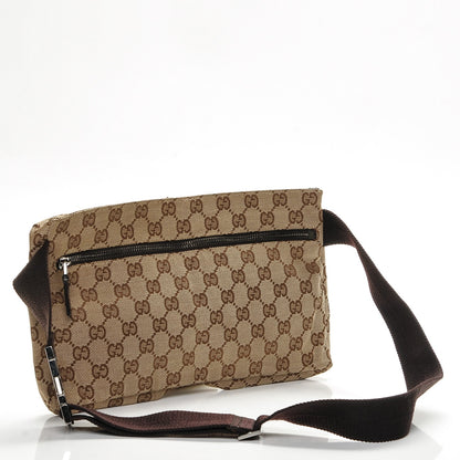 Gucci GG Monogram Double Pocket Belt Bag Dark Brown 3 of 6